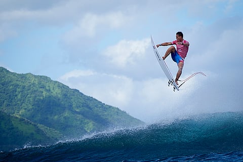 2024 Paris Olympics: Kauli Vaast, of France during surfing competition